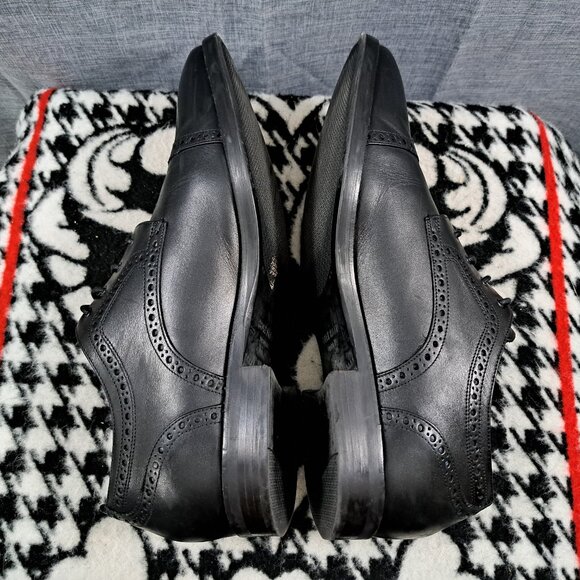 Size 11 Men Cole Haan Grand 360 Black Wingtips Lace Up Waterproof - Picture 15 of 16